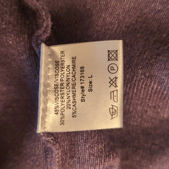 Angela Mara| Grey Crew Neck Sweater with Flared Sleeves Polyester Viscose Blend - Picture 11 of 12